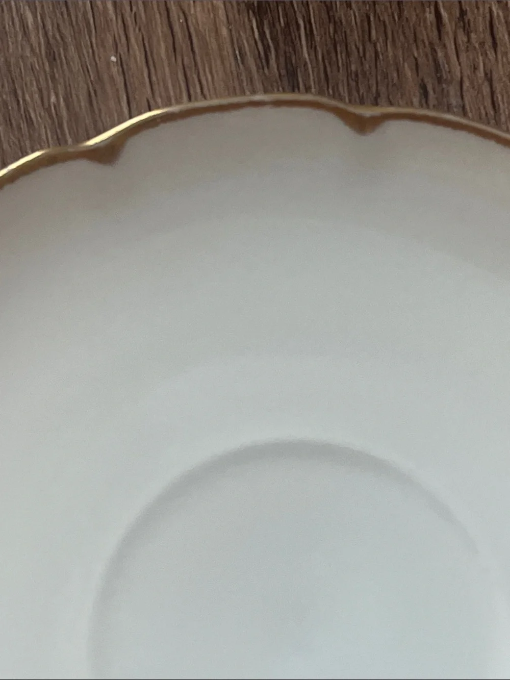 Vintage Victoria Austria White Porcelain Saucer with Gold Trim - Pack of 4